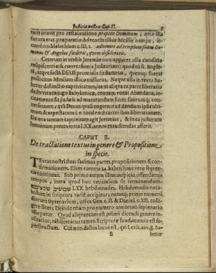Caput II. De tractatione textus in genere & Propositione in specie.