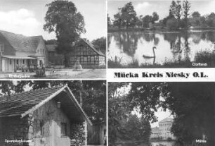 Mücka. Mehling Mühle u.a. Motive, Ansichtskarte