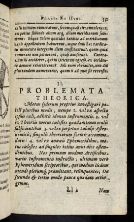 531- 553, Parte II: Problemata Theorica