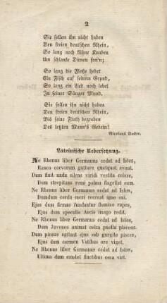 Lateinische Uebersetzung