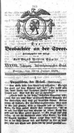 28. Stueck, 15. Juli 1839