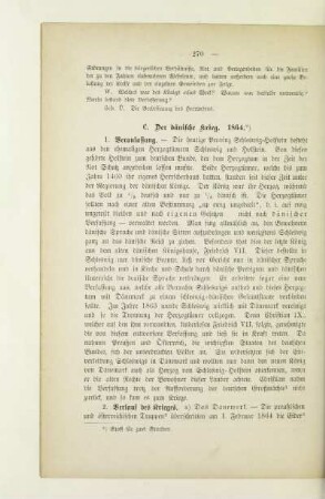 C. Der dänische Krieg. 1864