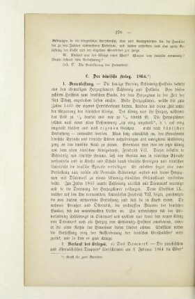 C. Der dänische Krieg. 1864