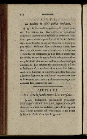 Sectio III. Ius Ecclesiasticum Universale.
