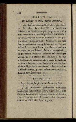 Sectio III. Ius Ecclesiasticum Universale.