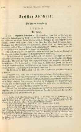Sechster Abschnitt. Die Landesverwaltung