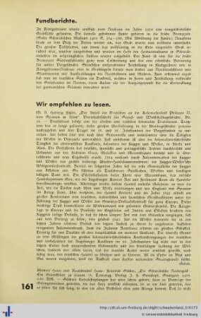 Wir empfehlen zu lesen.