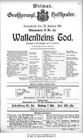 Wallensteins Tod