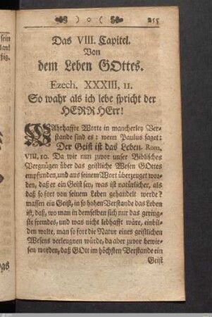 Das VIII. Capitel. Von dem Leben Gottes.