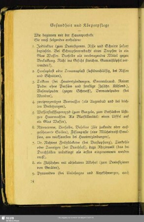 Gesundheit und Körperpflege