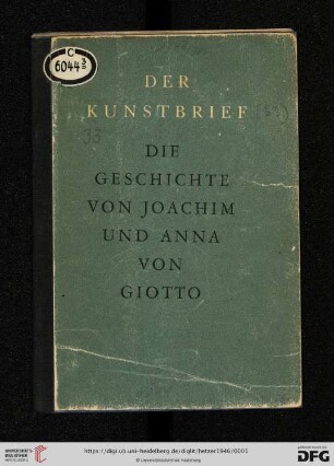 Band 33: Der Kunstbrief: Giotto di Bondone - die Geschichte von Joachim und Anna