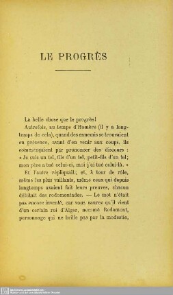 Le progrès