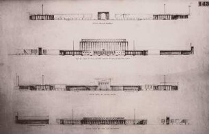 Wettbewerbsentwurf Adolf-Hitler-Platz : Entwurf von H. Terpitz, Dresden-Cossebaude und Müller-Moreitz, Leipzig: Aufrisse