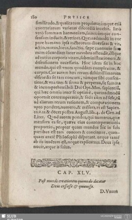 Cap. XLV. Post mundi creationem quomodo dicatur Deus cessasse & quieuisse