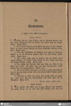 III. [IV.] Kirchenlieder