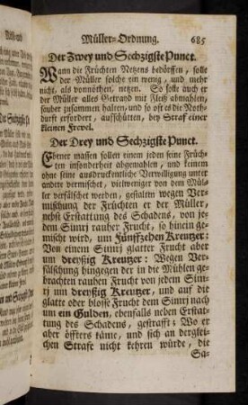 685-696, Der Zwey und Sechzigste Punct. - Der Sechs und Achzigste-Punct.