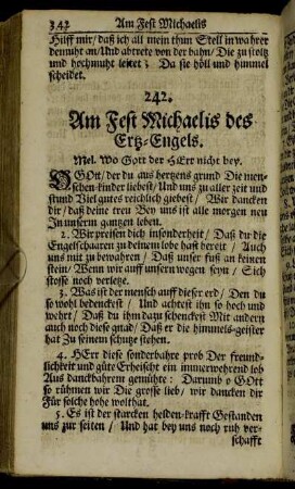 Am Fest Michaelis des Ertz-Engels.