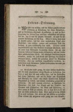 Lebens-Ordnung.