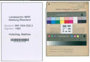 Entnazifizierung Matthias Hufschlag , geb. 18.09.1899 (Kaufmann)