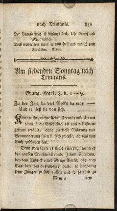 539-551, Am siebenden Sonntag nach Trinitatis.