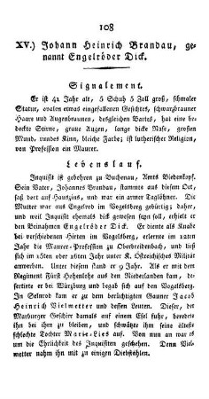 XV.) Johann Heinrich Brandau, genannt Engelröder Dick.