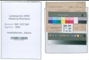 Entnazifizierung Johann Hueckelhoven , geb. 09.11.1902 (Bahninspektor)