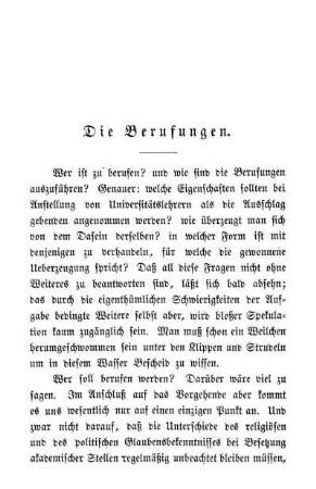 Die Berufungen.