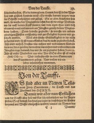 Von der Tauffe.