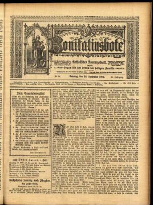 Erste Ausgabe vom Sonntag, den 30. September 1906.