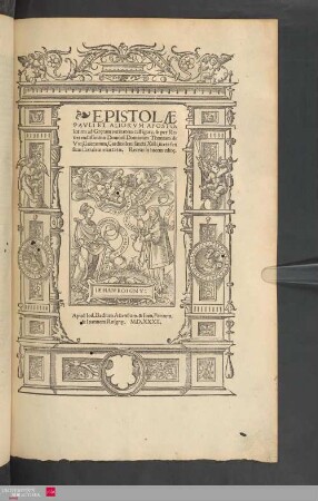 Epistolae Pavli Et Aliorvm Apostolorum ad Gr[a]ecam veritatem castigat[a]e & per Reverdendissimum Dominu Dominum Thomam de Vio, Caietanum, Cardinalem sancti Xisti. iuxta sensum literalem enarratae