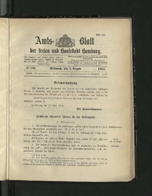 No. 116, 3. August 1904.