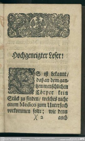 Hochgeneigter Leser!