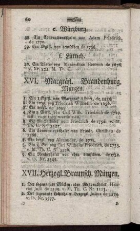 XVII. Herzogl. Braunsch. Münzen.