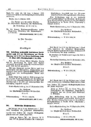 Elektrische Maßeinheiten : [Sonstiges] ; [Amtliche Erlasse] ; [Amtlicher Teil]