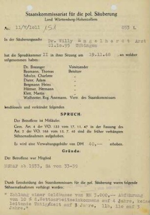 Engelhardt, Willy, Dr.