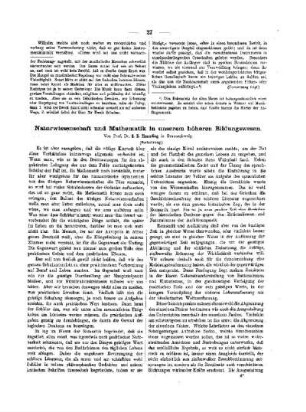 Naturwissenschaft und Mathematik in unserem Bildungswesen : (Fortsetzung)