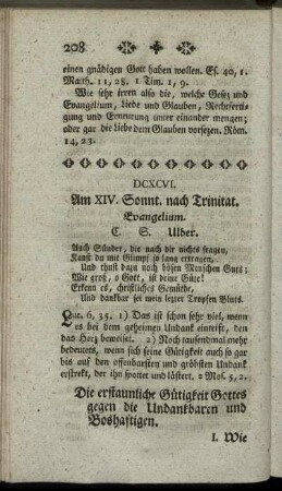 DCXCVI. Am XIV. Sonnt. nach Trinitat.