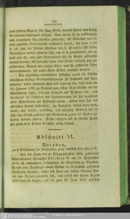 Abschnitt VI. Dresden, nach Einführung der Reformation unter Kurfürst Christian II.