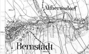 Bernstadt auf dem Eigen. Meßtischblatt, Sekt. Ostritz, 1884