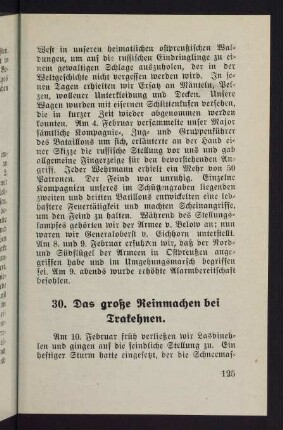 125-133, 30. Das große Reinmachen bei Trakehnen - 31. Ueber die Grenze nach Rußland hinein