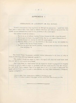 Appendix I. Aberrations of audibility of fog signals