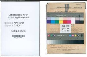 Entnazifizierung Ludwig Dung , geb. 18.06.1888 (Werkmeister)
