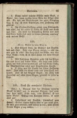 121. Trost fuer mancherlei Thraenen