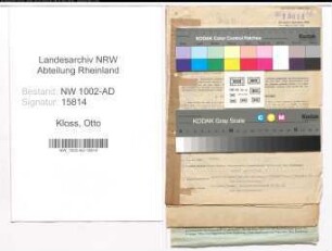 Entnazifizierung Otto Kloss, geb. 19.05.1902 (Angest.)