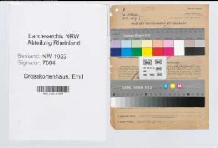 Entnazifizierung Emil Grosskortenhaus , geb. 02.07.1894 (Schulrat)