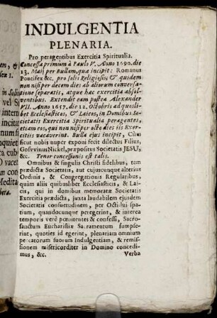Indulgentia Plenaria.