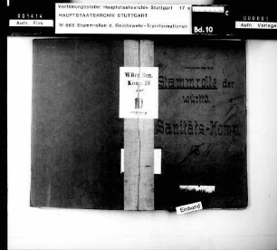 Stammrolle der Sanitätskompanie Nr. 13 der Reichswehr-Trainformation