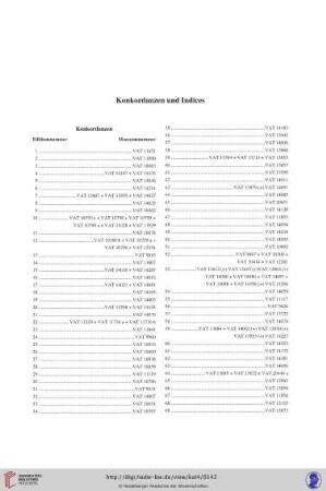 Konkordanzen und Indices