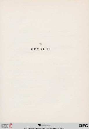 VI. Gemälde (Nr. 265-360)