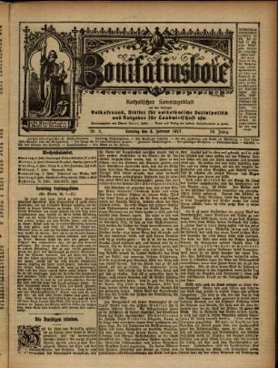 Erste Ausgabe vom Sonntag, den 04. Februar 1917.